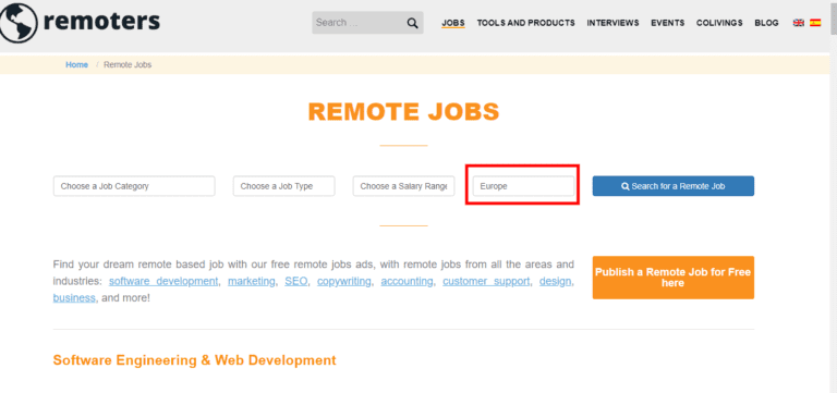 remote research jobs europe