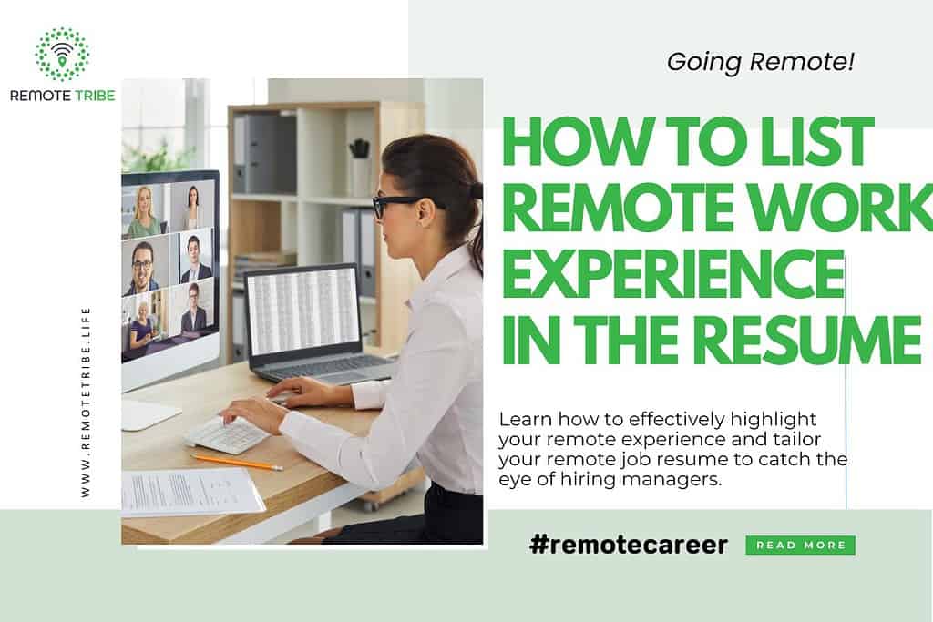 how to write a remote job resume