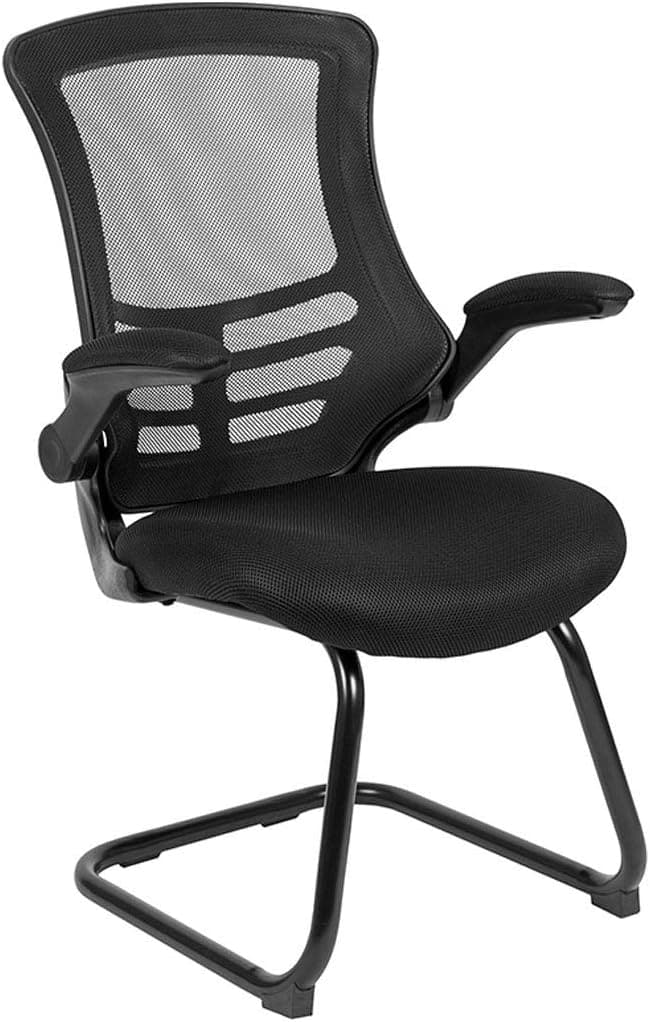 black mesh office chair no wheels