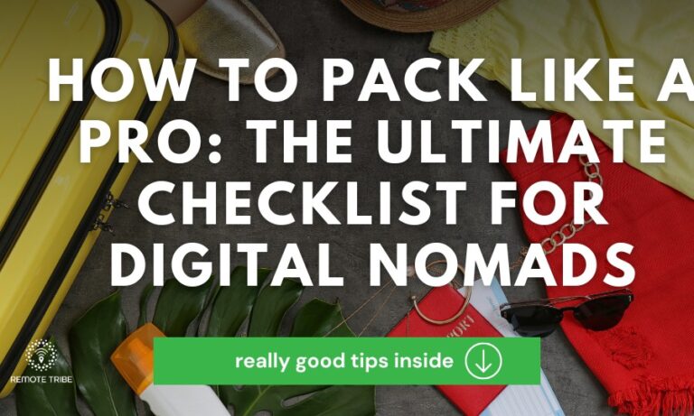 how to pack digital nomad remote work